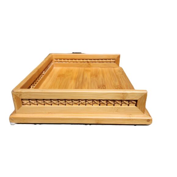 Genuine Bamboo Lattice Desktop Document Stacking Tray - Picture 2 of 10